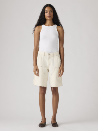 ЖЕНЩИНЫ - Женские Шорты Белые Baggy