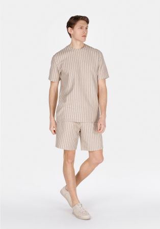 BARBATI - Pantaloni Scurti Bej Regular Barbati