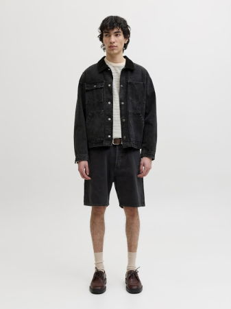 Pantaloni Scurti - Pantaloni Scurti Black Denim  Relaxed Barbati