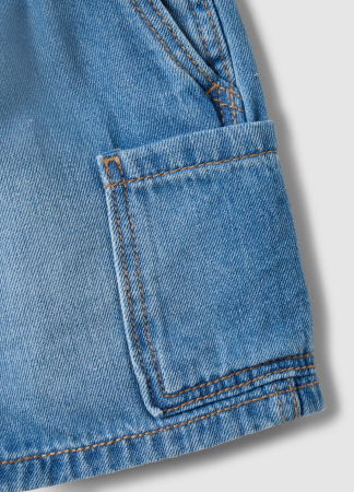 Pantaloni Scurti - Pantaloni Scurti Denim Albastri Baieti 9-36 Luni