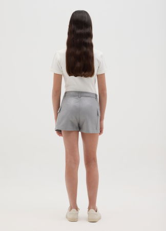 Pantaloni Scurti - Pantaloni Scurti Gri Fete 10-15 Ani