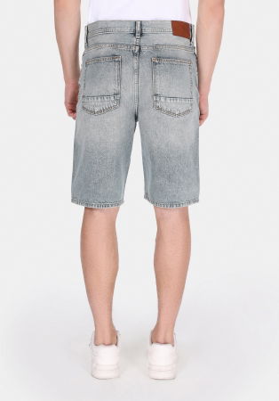 BARBATI - Pantaloni Scurti Gri Deschis Loose Straight. Barbati