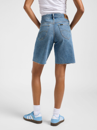 Pantaloni Scurti - Pantaloni Scurti Mavi Loose Femei