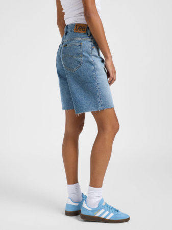 Pantaloni Scurti - Pantaloni Scurti Mavi Loose Femei