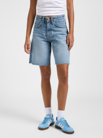 Pantaloni Scurti - Pantaloni Scurti Mavi Loose Femei