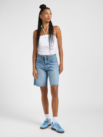 Pantaloni Scurti - Pantaloni Scurti Mavi Loose Femei