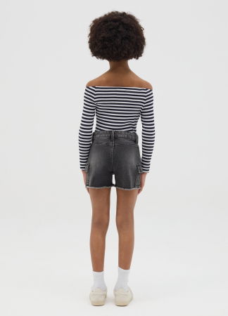 Pantaloni Scurti - Pantaloni Scurti Negri Fete 10-15 Ani