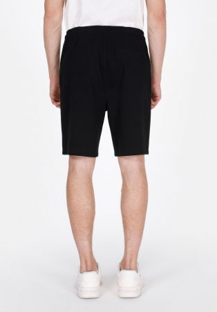 BARBATI - Pantaloni Scurti Negri Regular Barbati