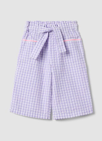 Pantaloni - Pantaloni White/Violet Check Fete 9-36 Luni