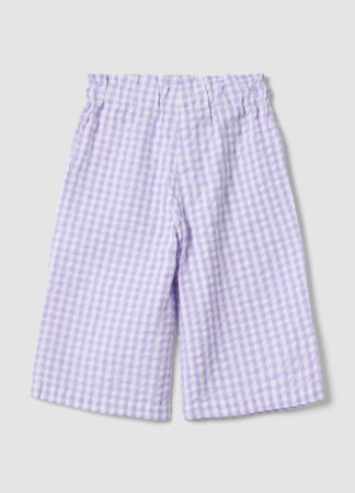 Pantaloni - Pantaloni White/Violet Check Fete 9-36 Luni