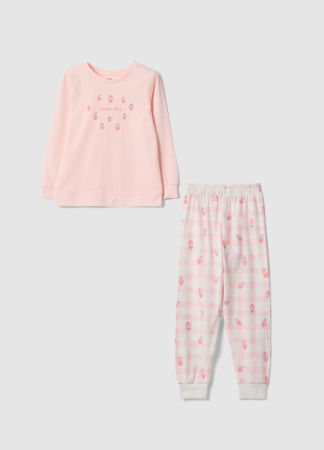 ДЕВОЧКИ - Пижама С Длинным Рукавом Для Девочек Розовая 10-15 Лет