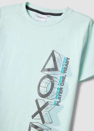 Пижамы - Пижама С Коротким Рукавом Для Мальчиков Blue/Gri 10-15 Лет