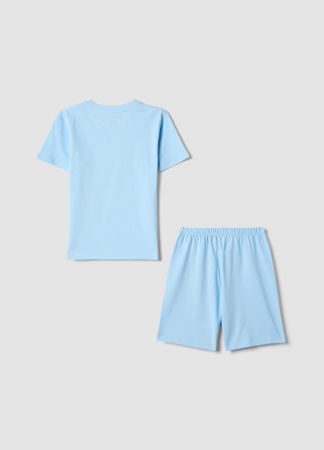 Pijamale - Pijama Maneca Scurta Light Blue Baieti 3-10 Ani