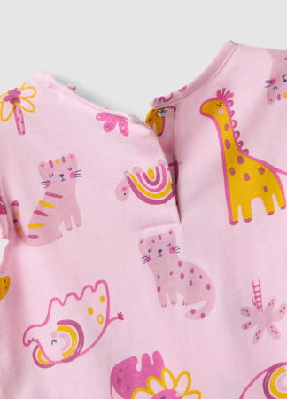 FETE - Pijama Maneca Scurta Nosegay Fete 9-36 Luni