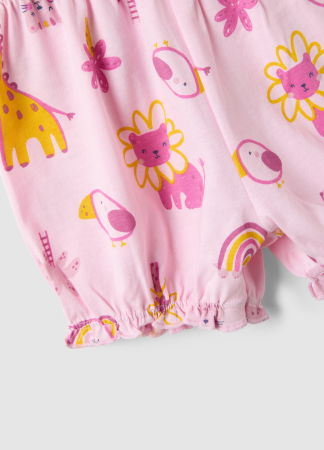 FETE - Pijama Maneca Scurta Nosegay Fete 9-36 Luni