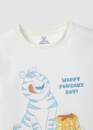 МАЛЬЧИКИ - Пижама С Коротким Рукавом Для Мальчиков Off-White/Blue 3-10 Лет