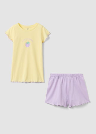 ДЕВОЧКИ - Пижама С Коротким Рукавом Для Девочек Pastel Yellow 3-10 Лет