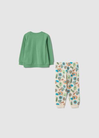 Пижамы - Пижама Для Мальчиков Stone Green 9-36 Месяцев