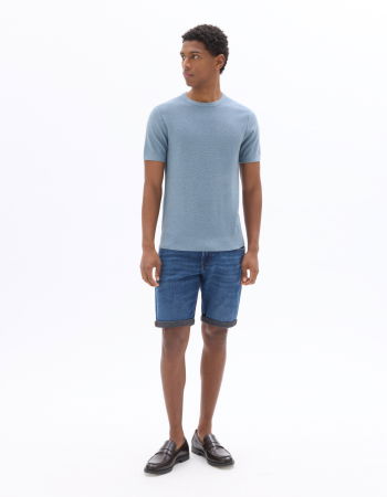 BARBATI - Pulover Albastru Regular Barbati