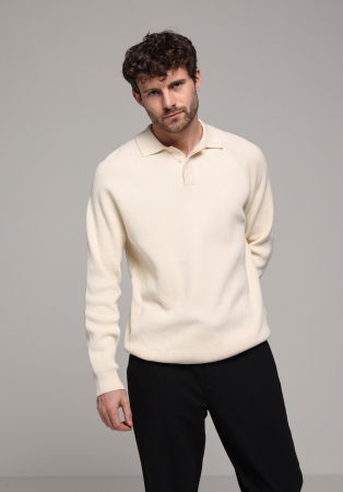 Pulovere si Cardigane - Pulover Bej Regular Barbati