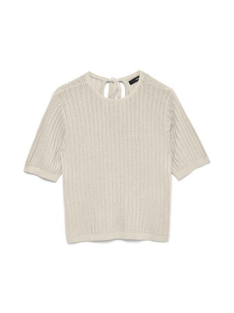 FEMEI - Pulover Cu Maneca Scurta Bej Regular Femei