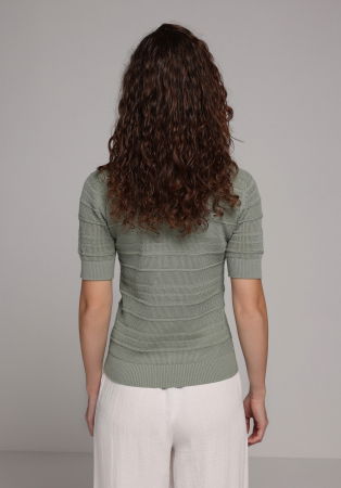 FEMEI - Pulover Cu Maneca Scurta Mint Femei