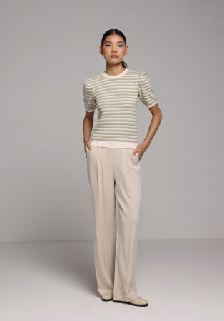 Pulovere si Cardigane - Pulover Cu Maneca Scurta Gri Deschis Femei