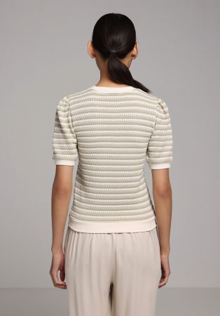 Pulovere si Cardigane - Pulover Cu Maneca Scurta Gri Deschis Femei