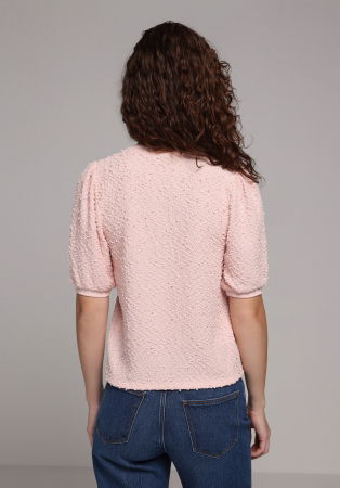 FEMEI - Pulover Cu Maneca Scurta Roz  Femei