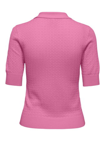 FEMEI - Pulover Cu Maneca Scurta Roz Slim Femei