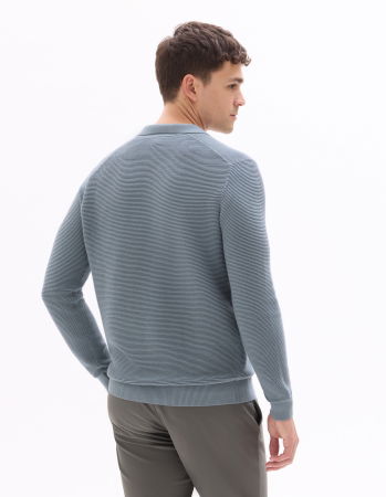 BARBATI - Pulover Gri Albastru Regular Barbati
