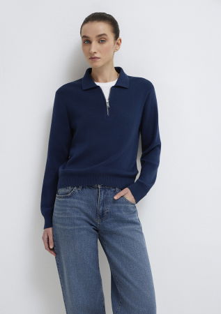 FEMEI - Pulover Navy Slim Femei