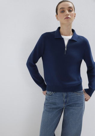 FEMEI - Pulover Navy Slim Femei