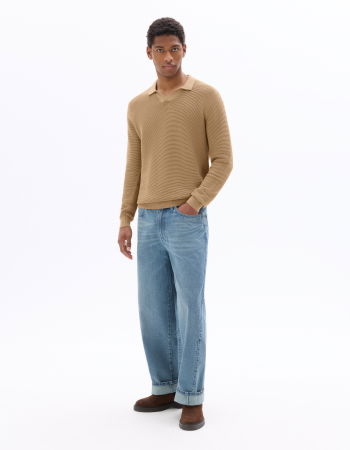 BARBATI - Pulover Taupe Regular Barbati