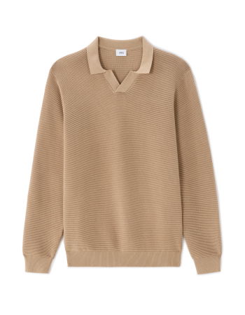 BARBATI - Pulover Taupe Regular Barbati