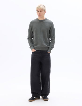 BARBATI - Pulover Verde Închis Regular Barbati