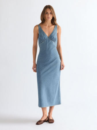 FEMEI - Rochie Albastra Slim Femei