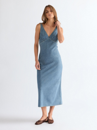 FEMEI - Rochie Albastra Slim Femei