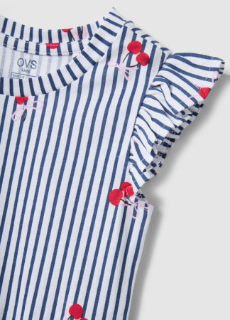 ДЕВОЧКИ - Платье Для Девочек White-Striped Blue 3-10 Лет