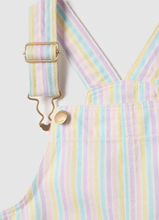 FETE - Salopeta Gri/Alba Fete 3-10 Ani