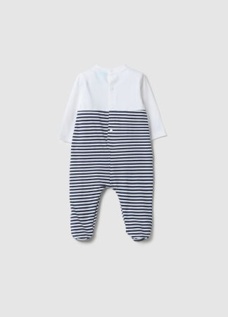 Body si Salopete - Salopeta Lucent White Baieti 0-9 Luni