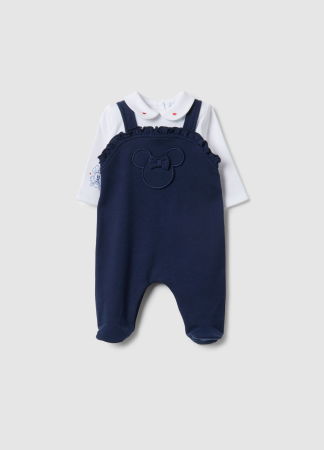 Body si Salopete - Salopeta Lucent White Baieti 0-9 Luni