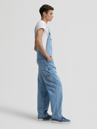 Pantaloni - Salopeta-Pantaloni Mavi Relaxed Straight Barbati