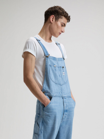 Pantaloni - Salopeta-Pantaloni Mavi Relaxed Straight Barbati