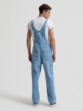 Pantaloni - Salopeta-Pantaloni Mavi Relaxed Straight Barbati