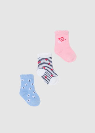 Accesorii - Set Ciorapi Optical White Fete 3-10 Ani