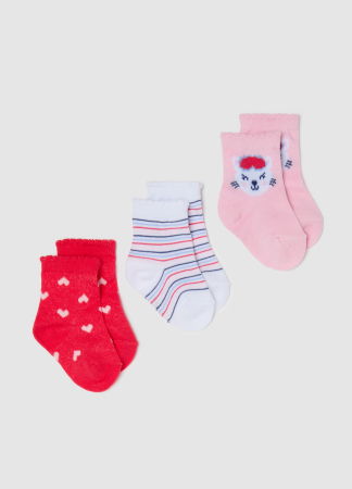 Accesorii - Set Ciorapi Roz Fete 3-10 Ani