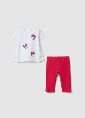 FETE - Set Tricou+Jogger White/Red Fete 9-36 Luni