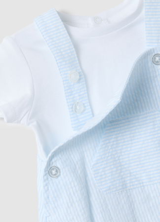 МАЛЬЧИКИ - Комплект Футболка + Шорты Для Мальчиков Белый 0-9 Месяцев