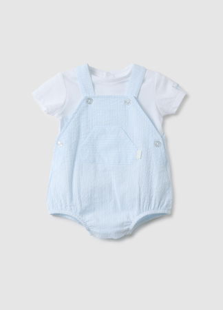 МАЛЬЧИКИ - Комплект Футболка + Шорты Для Мальчиков Белый 0-9 Месяцев